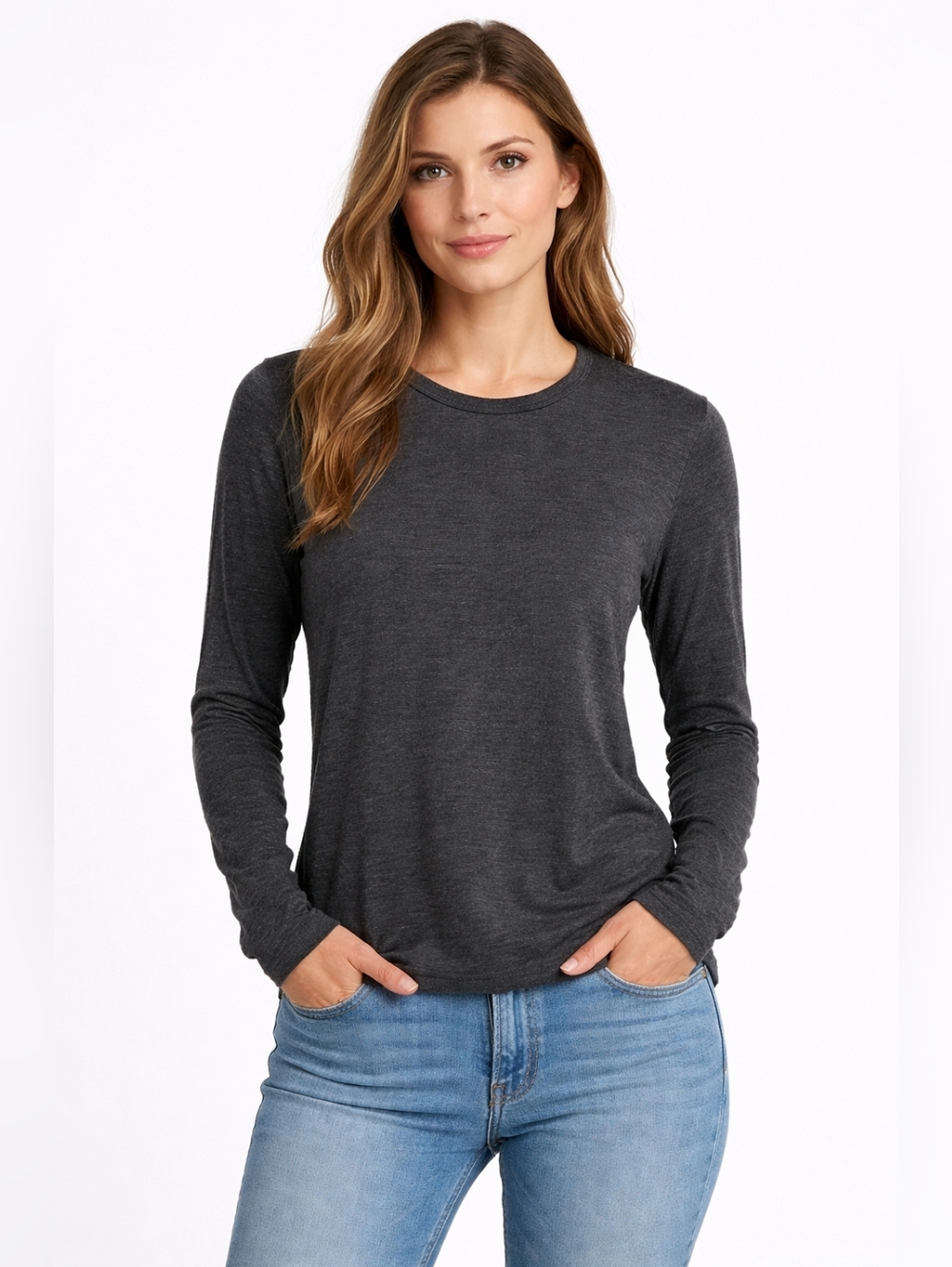 Cloudveil Merino Wool Long Sleeve Shirt Gray Size Medium Made in Canada